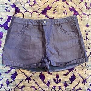 Forever 21 purple faux leather shorts